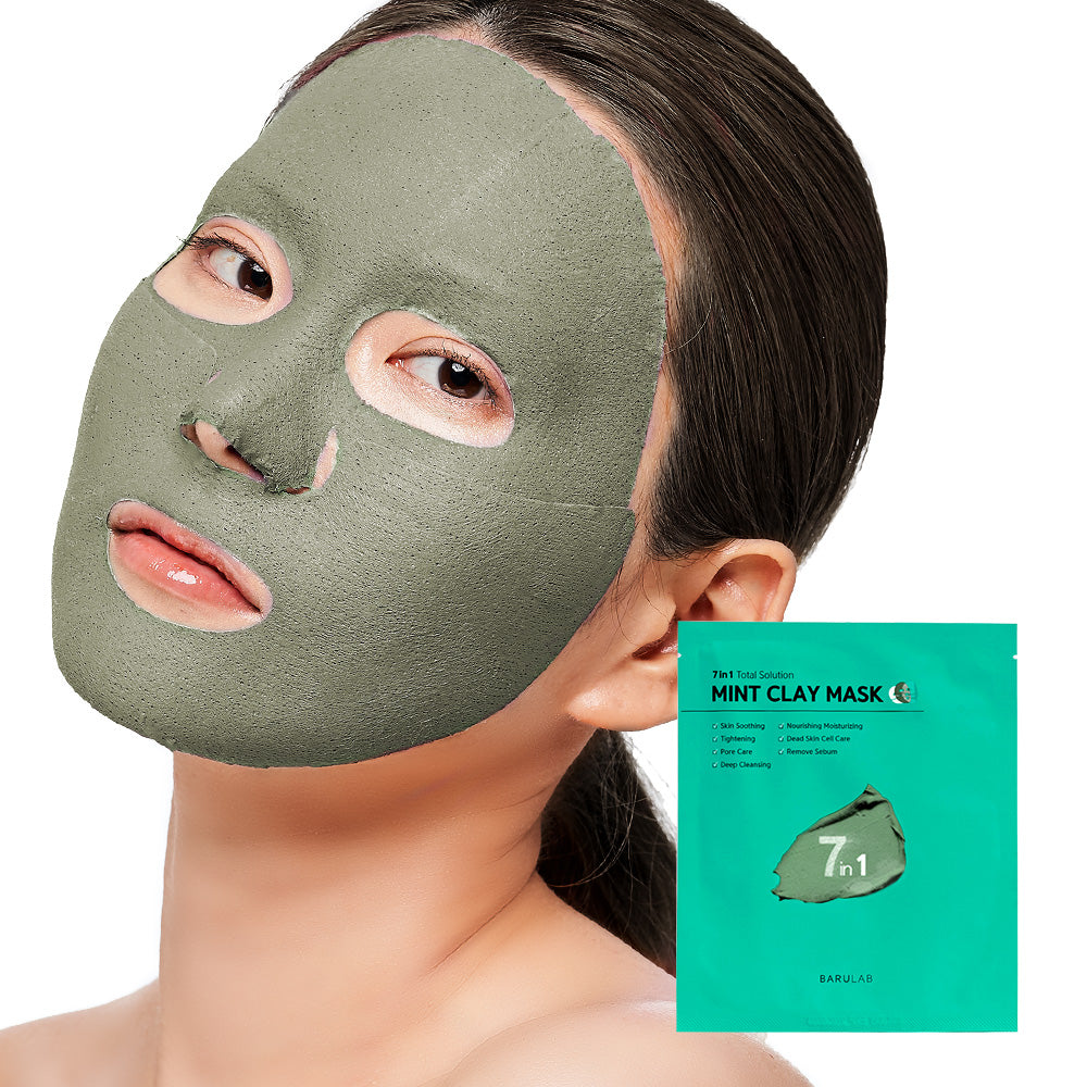 Barulab 7 In 1 Total Solution Mint Clay Mask Set