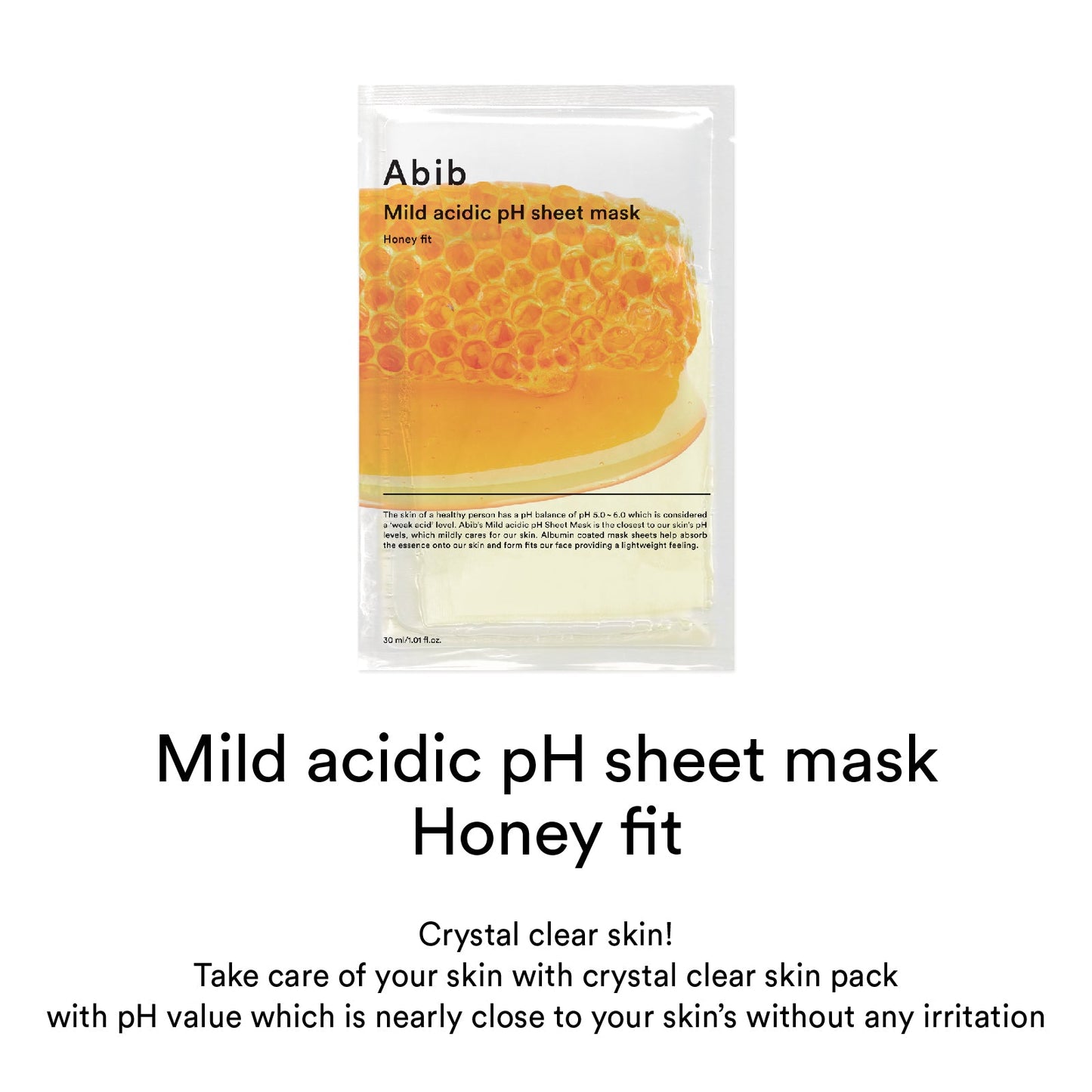 Abib Mild Acidic pH Sheet Mask Honey Fit (Pack of 10)