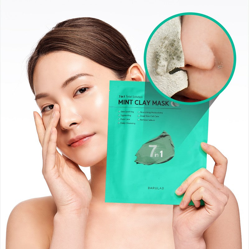 Barulab 7 In 1 Total Solution Mint Clay Mask Set