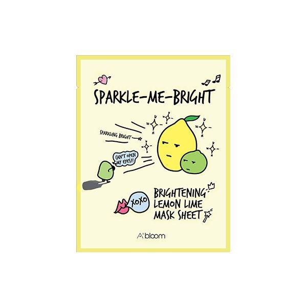 A'BLOOM Sparkle-Me-Bright Brightening Lemon Lime Mask (1 Sheet)