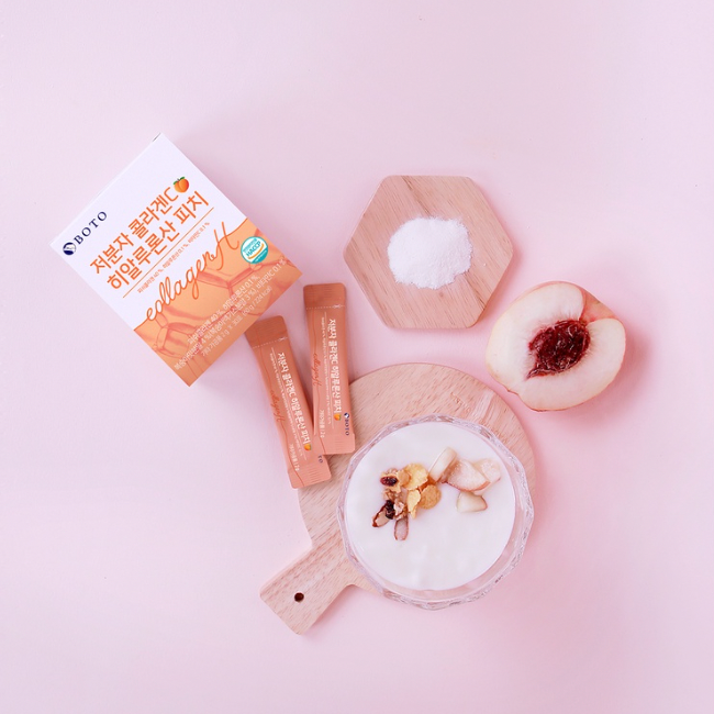 BOTO Low Molecular Collagen C Hyaluronic Acid Peach (30 Sticks)