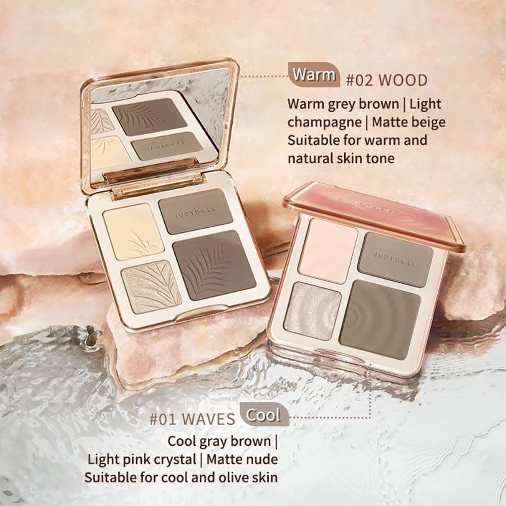 Judydoll 2 IN 1 Highlighter Contour Palette