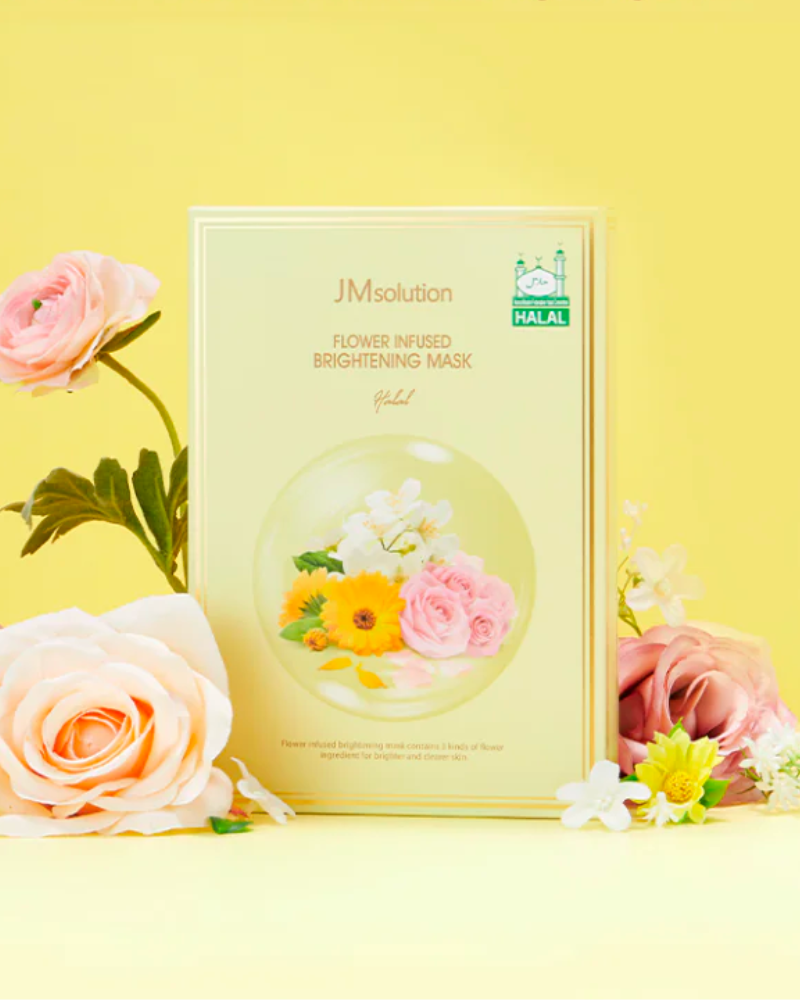 JM Solution Flower Infused Brightening Mask Halal (10EA)