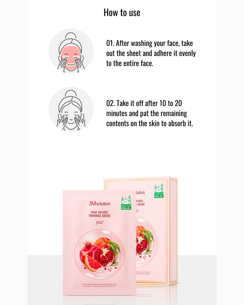 JM Solution Fruit Infused Firming Mask Halal (10EA)