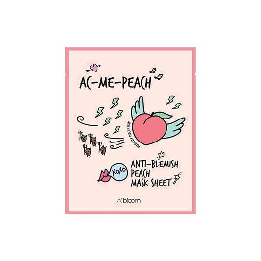 A'BLOOM AC-Me-Peach Anti-Blemish Peach Mask (1 Sheet)