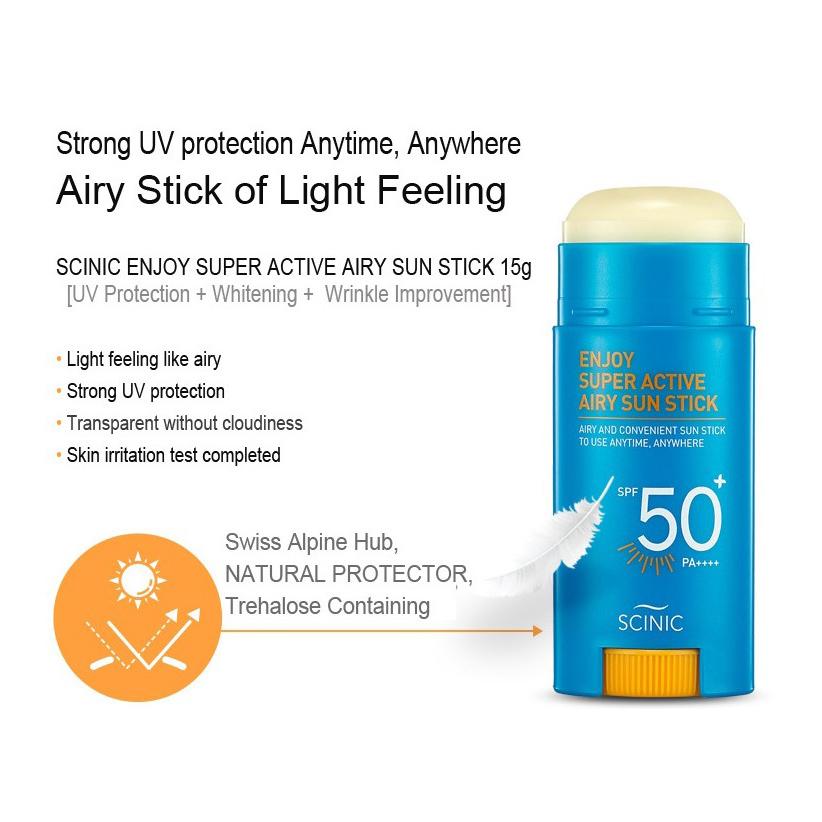 Scinic Enjoy Super Active Airy Sun Stick SPF50+ PA++++