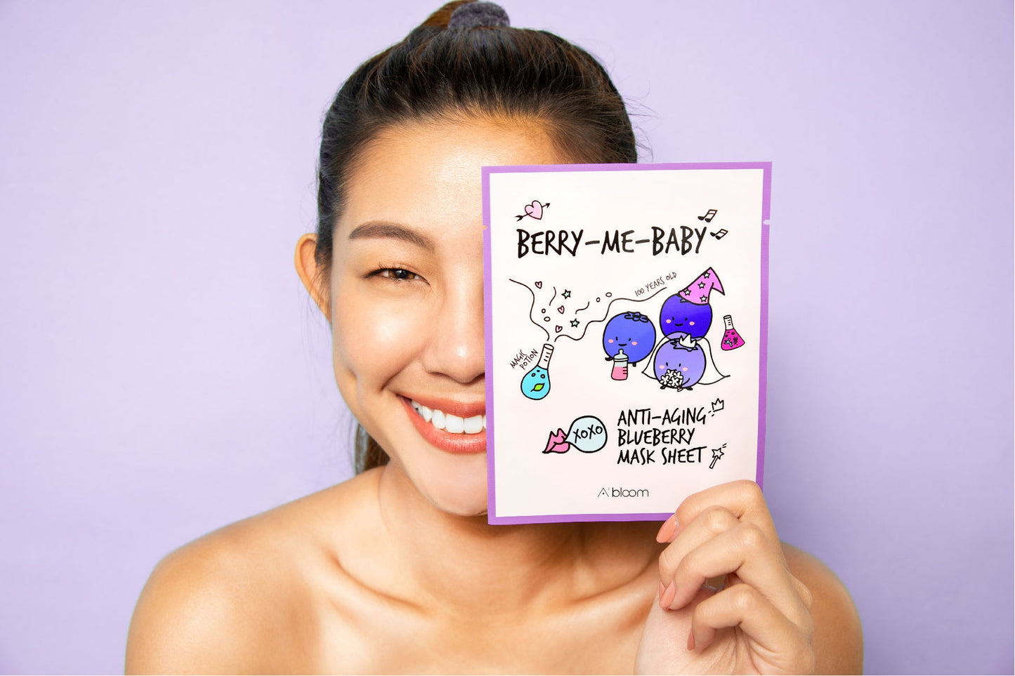 A'BLOOM Berry-Me-Baby Anti-aging Blueberry Mask (1 Sheet)