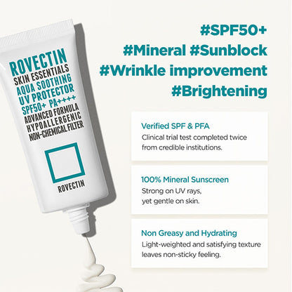 Rovectin Skin Essentials Aqua Soothing UV Protector 50ml SPF 50+ PA++++