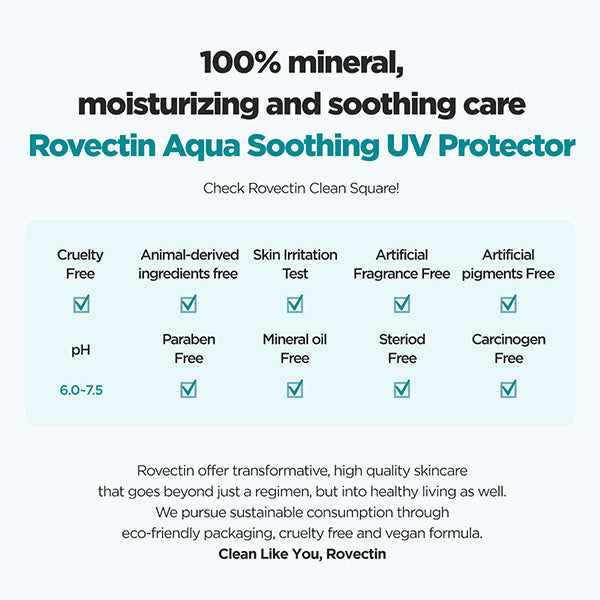 Rovectin Skin Essentials Aqua Soothing UV Protector 50ml SPF 50+ PA++++