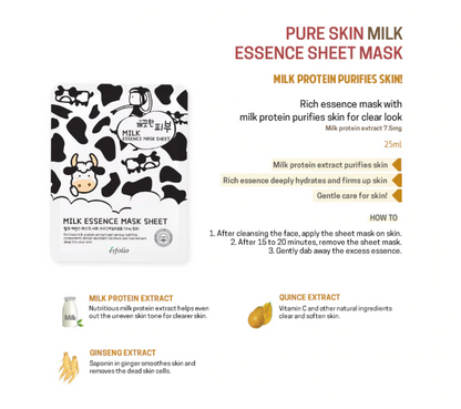 Esfolio Pure Skin Milk Essence Mask Sheet