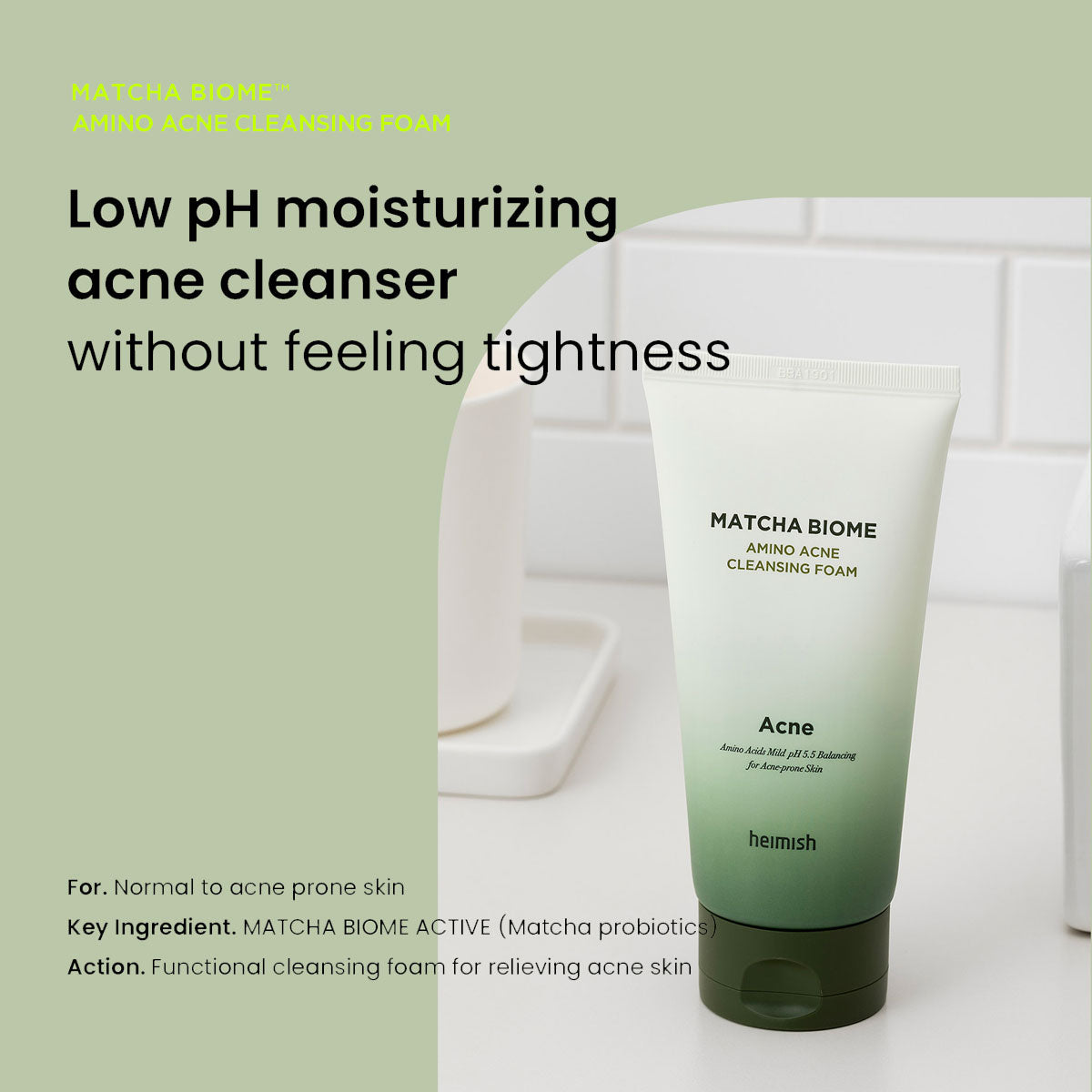 Heimish Matcha Biome Amino Acne Cleansing Foam