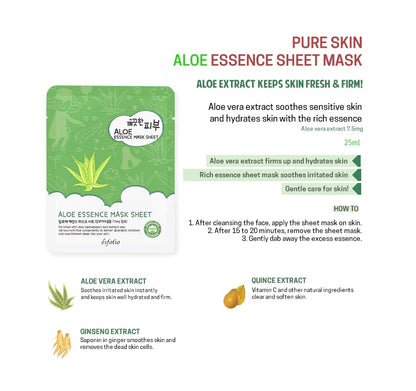 Esfolio Pure Skin Aloe Essence Mask Sheet